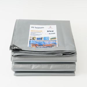 Lona Impermeable Resistente, para Uso en Exteriores con Ojales Reforzados, para Techos, Campamentos, Patios, Piscinas y Embarcaciones (Plateado y Negro) - Product Image 1