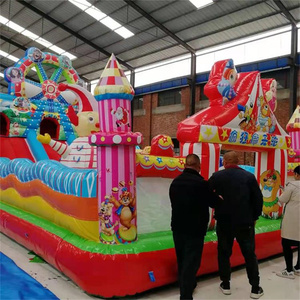Château gonflable géant commercial d'<span class=keywords><strong>extérieur</strong></span> sur le thème des animaux avec souffleur, en PVC, taille personnalisable - Product Image 6