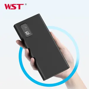 WST Powerbank 2 baterai eksternal, Power Bank 10000mah Output USB ganda 10000mAh untuk ponsel