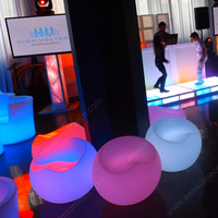 Tabouret de bar moderne en forme de pomme avec LED, en plastique étanche et rechargeable, pour la maison, le bureau, le salon, l'hôtel et le club