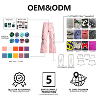 Pantalon de jogging homme en molleton 100% coton, coupe oversize, avec logo personnalisé, ourlet brut vieilli, effet délavé soleil et délavage acide, en French Terry