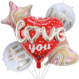 Palloncino in pellicola di alluminio da 24 pollici a forma di cuore, con lettere d'amore, per <span class=keywords><strong>compleanno</strong></span>, San Valentino, dichiarazioni d'amore, decorazione - Product Image 6