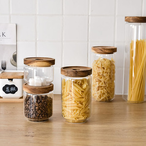 Moderne Küchen-Gewürzgläser mit Weitem Hals, Glasbehälter mit Schraubdeckel, Tee-<span class=keywords><strong>Organizer</strong></span>, Zutatenbehälter - Product Image 2