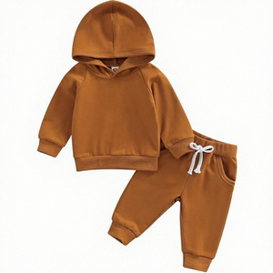 Hongbo tuta autunnale per bambini logo Designer personalizzato felpe con cappuccio per bambini dai 10 ai 15 anni 100% di cotone felpa e pantaloni per bambini e bambine - Product Image 3