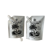 Feuille d'aluminium biodégradable recyclable personnalisée Doypack sac de bec liquide de 15oz pochette de recharge de bec debout avec dessus de bec