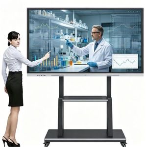 Tableau blanc interactif intelligent AI 4K <span class=keywords><strong>de</strong></span> la série HB <span class=keywords><strong>de</strong></span> 55/65/75 pouces avec graphiques pour l'éducation en classe, garantie d'un an - Product Image 1
