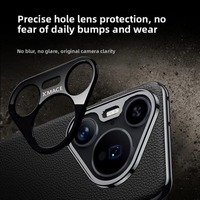 Coque rigide originale pour HUAWEI PURA 80 PRO PURA80Ultra protection d'objectif de luxe en cuir naturel plaqué antichoc coque arrière de téléphone