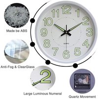 Jam Dinding Bercahaya Fluorescent Lingkaran 12 inci 30CM untuk Ruang Tamu