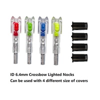 Nocks lumineux pour arbalète ID 4,2 mm 6,4 mm, Nocks éclairés 0,285/0,297/0,300/0,305 po, accessoire de tir à l'arc pour la chasse