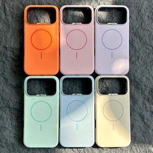 เคสโทรศัพท์ซิลิโคนเหลวแบบแม่เหล็กพร้อมกรอบเลนส์โลหะฝังเพชรสำหรับ iPhone 12 13 14 15 16 17 18 Pro Max - Product Image 6