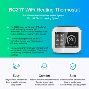 Fabricante Chino de Calefacción por Suelo Radiante Wifi de Fácil Instalación, Termostato de Calefacción por Suelo Radiante de 16a - Product Image 2