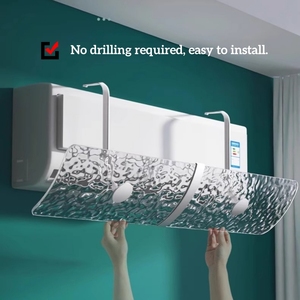 Trang trí nội thất nhựa trong suốt treo có thể điều chỉnh điều hòa không khí kính chắn gió điều hòa không khí làm lệch hướng gió - Product Image 5