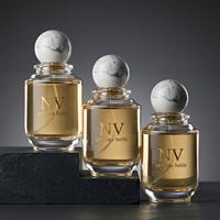 Flacon de parfum cylindrique de luxe 100 ml en verre, vide, avec pulvérisateur, emballage personnalisé, pompe pulvérisatrice, fabrication OEM ODM, sérigraphie
