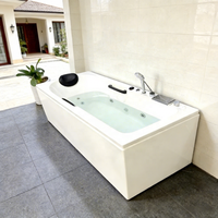 Baignoire de massage à remous autoportante pour intérieur, en acrylique, avec jets d'air, type Jacuzzi, très vendue
