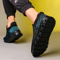 Chaussures de sport à enfiler avec logo personnalisé, baskets de tennis respirantes pour hommes, chaussures de course à pied en maille, semelle EVA souple et légère, chaussures sur mesure