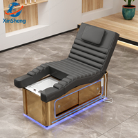 Lit de salon de beauté thaïlandais king size tête pied visage cils spa lavage des cheveux table de massage électrique