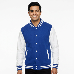 Leather Sleeves Wool Baseball Letterman Varsity <b>Jacket</b> for <b>Men</b> Latest Design Button-Up CollegeBaseballjacket for <b>men</b> - Product Image 1