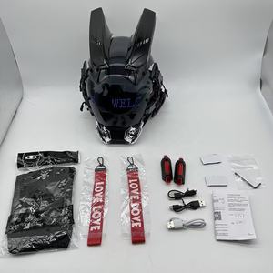 Máscara de Fiesta con LED y Aplicación Bluetooth para Hombres, Nuevo Accesorio de Disfraz Cosplay <span class=keywords><strong>Cyberpunk</strong></span> para Halloween Estilo Techwear - Product Image 6