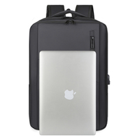 Tas Ransel Laptop Bisnis Kapasitas Besar untuk Pria dengan Port Pengisian Daya USB, Tas Ransel Multi-layer Ringan untuk Perjalanan Singkat