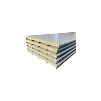 Panneau sandwich en laine de roche Qianshan pour l'isolation thermique et acoustique des murs et des toits, avec des plaques en acier revêtues de couleur