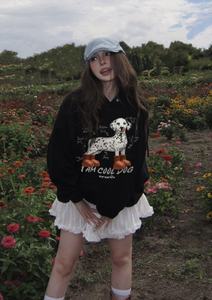 Felpe Unisex autunnali oversize Unisex lavorate a maglia in cotone ecologico e comodo elegante <span class=keywords><strong>illustrazione</strong></span> del cane di montagna Bernese - Product Image 6