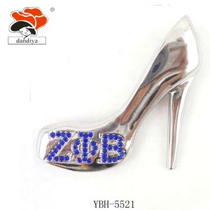 Fma zeta-broche pour chaussures, en alliage de zinc, avec pierre de saphir, strass, décoration grecque - Product Image 1