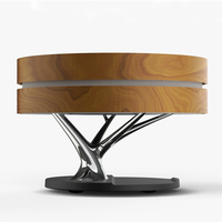 BIFANG Chargeur sans fil à induction personnalisé avec logo, rapide 10W, en bois de bambou, Type-C, sortie 5V/1A, entrée 5V/2A, lampe de table