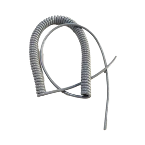 Cable retráctil eléctrico en espiral con resorte eléctrico gris personalizado - Product Image 2