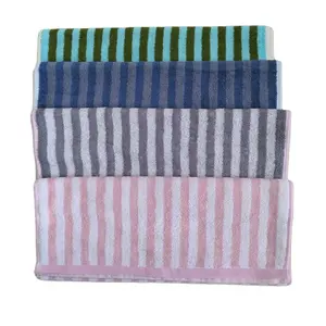high quality best selling China Supplier fashion stripedl 100%cotton jacquard hand towel