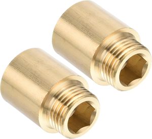 Valvole verde braccio di estensione testa doccia, ottone G1/2 filettatura maschio a femmina 15MM 20MM 30MM lunghezza tubo raccordo testa doccia Extender - Product Image 3