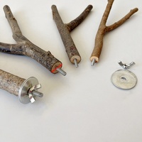 Mini arbre en bois naturel, tronc d'arbre, perchoir pour perroquet, jouet en bois pour cage à oiseaux, décoration, matériau en bois massif, résistant à la morsure