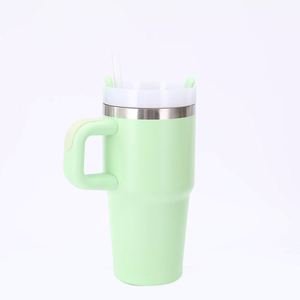 <b>Kids</b> 14oz Stainless Steel Outdoor Drinking Cup with Straw Lid Easy Grip Handle Travel Tumbler - Product Image 1