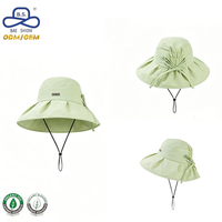 Chapeau Bob Unisexe Personnalisé avec Logo Privé, Protection UV, Motif Feuille, Séchage Rapide, Pliable, avec Cordon de Serrage
