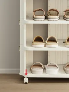 Jinxu 7-Layer Furniture Shoe Rack Shoe Cabinet Home Entrance Plastic Collapsible Shoes Storage Cabinet