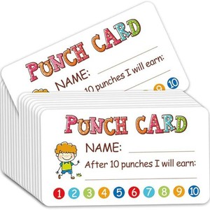 Sistema de tarjetas perforadas para recompensar el comportamiento de los niños, incentivo para el aula o el hogar, de plástico desechable - Product Image 5