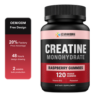 Lancement de la marque de bien-être en ligne aux États-Unis et en Europe, vendeurs e-commerce, OEM, étiquette privée, supplément de créatine monohydrate en gummies
