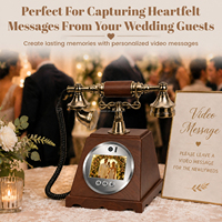 Livre d'or vidéo OEM en gros - Téléphone caméra vidéo style antique pour mariage, fête, événement, location, vente directe usine