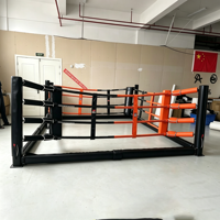 Anneau de boxe pliable 4m/5m avec logo, portable et extensible, pour l'exportation, anneau de boxe de sol pliable