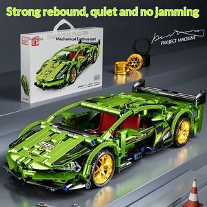 Coche de Carreras Transfronterizo de Alta Dificultad para Niños de 0 a 3 Años, Coche Deportivo de Plástico PP con Bloques de Construcción para Ensamblar - Product Image 2