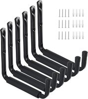 Lot de 4 crochets de rangement robustes pour garage - Capacité de 120 lb, support mural pour kayaks, échelles et vélos