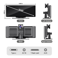 Autoradio portable sans fil Apple CarPlay avec écran CarPlay de 10,26 pouces, Android Auto, navigation GPS, caméra embarquée 4K
