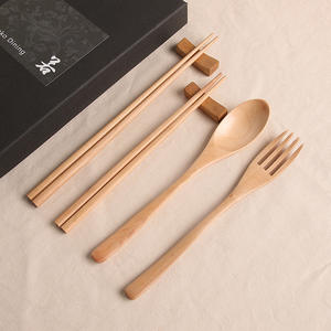 Set di scatole regalo per <span class=keywords><strong>posate</strong></span> in legno bacchette resto, cucchiaio, forchetta, Set di bacchette con custodia - Product Image 4