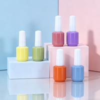 Flacon vide populaire pour vernis gel 15 ml – Vente en gros usine – Bouteille de vernis à ongles avec bouchon et pinceau – Flacons ronds en verre pour gel UV