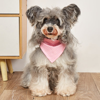 Bandana triangulaire en coton à pois pour chien, absorbant et respirant, toutes saisons
