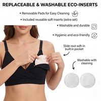 Soutien-gorge de maternité sans armatures à prix d'usine, avec coussinets absorbants lavables, soutien-gorge d'allaitement post-partum anti-fuites