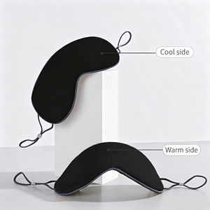 Masque de sommeil de voyage à double usage, frais et chaud, en matière soyeuse, pour bloquer la lumière - Product Image 3