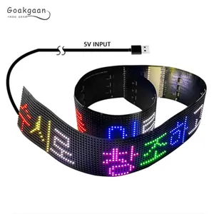 LED Sign for Car Flexible Programmable Scrolling RGB Custom Text Pattern Animation APP Control Store Outdoor Festival Party Bar