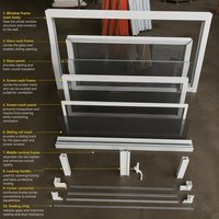 Fenêtre coulissante UPVC résistante aux ouragans, double vitrage, avec moustiquaire, 37x38, blanche, style américain, pour les Bahamas