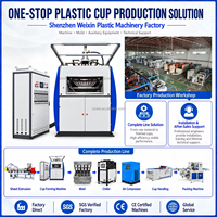 Machine de thermoformage de gobelets en plastique PP PET PS, machine automatique de fabrication de gobelets jetables pour yaourt, café, crème glacée, avec changement rapide de moule