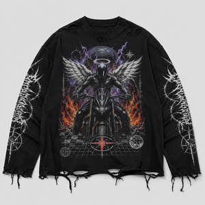เสื้อยืดดีไซน์เอง ผ้าคอตตอนหนา 300GSM ซักแบบ Mineral Wash ทรงโอเวอร์ไซส์ ครอป ทรงบ็อกซี่ ประดับเพชรเทียม เสื้อยืดผู้ชาย - Product Image 2